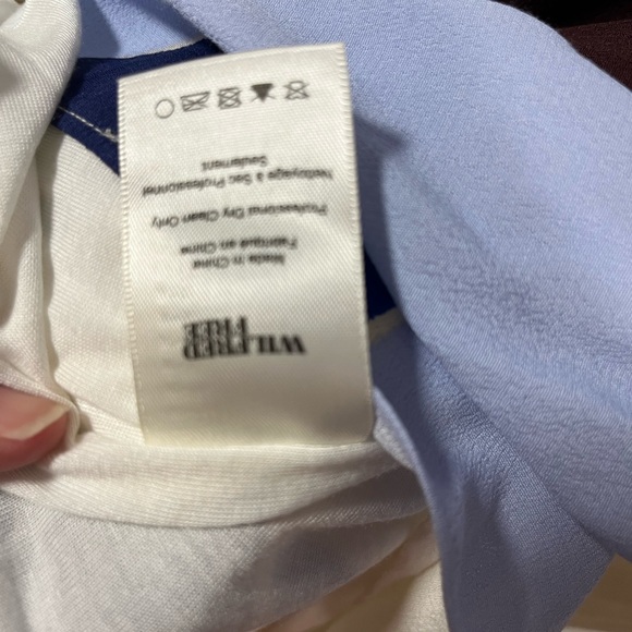 Aritzia Tiegen Dress, Size Large, cornflower blue, royal blue and neutral tones. - Picture 5 of 7